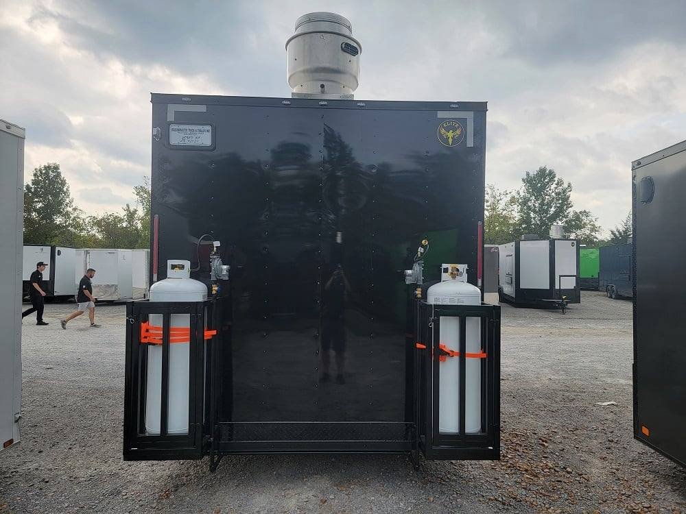 8.5′ X 17′ Custom Concession Trailer Black Food Event Catering — photo 5