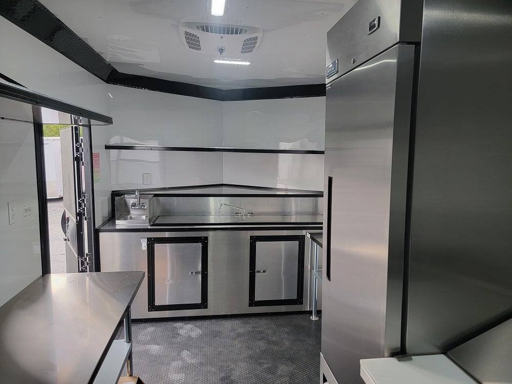 8.5′ X 17′ Custom Concession Trailer Black Food Event Catering — photo 10