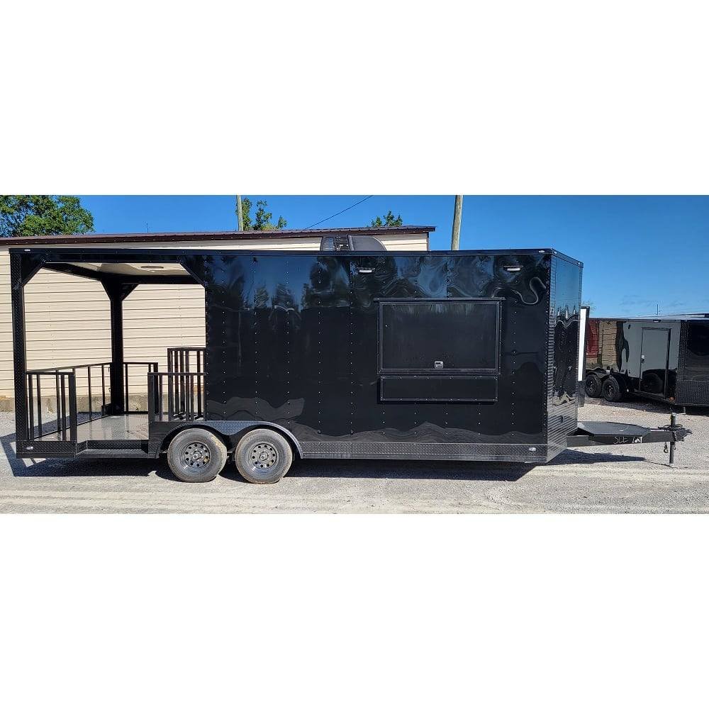 8.5′ X 22′ Black Concession Trailer Food Event Catering BBQ — photo 4