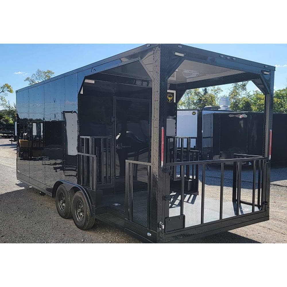 8.5′ X 22′ Black Concession Trailer Food Event Catering BBQ — photo 7