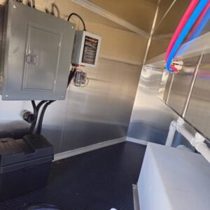 8.5 x 16 white vending trailer with tall 8-foot interior - view 7