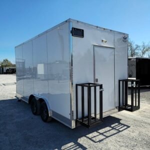 8.5 x 16 white vending trailer with tall 8-foot interior - view 12