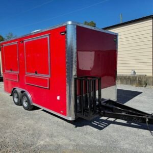 8.5 x 16 kettle corn trailer in red with silver trim - view 10
