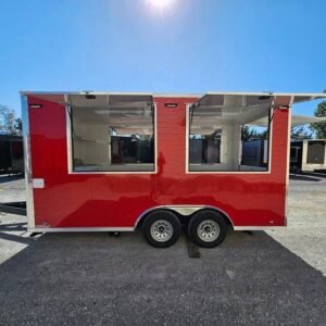 8.5 x 16 kettle corn trailer in red with silver trim - view 12