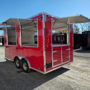 8.5 x 16 kettle corn trailer in red with silver trim - view 13