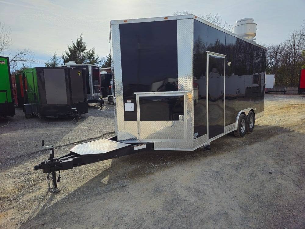 8.5′ X 18′ Elite Black Concession Trailer Food Event Catering — photo 3