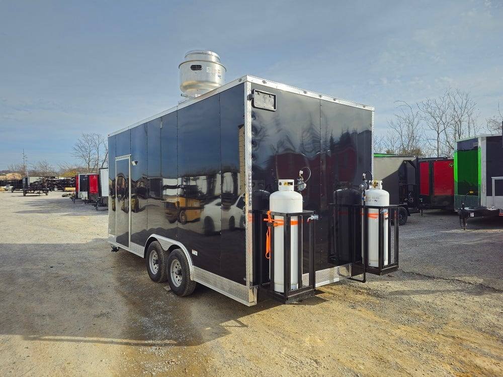8.5′ X 18′ Elite Black Concession Trailer Food Event Catering — photo 5