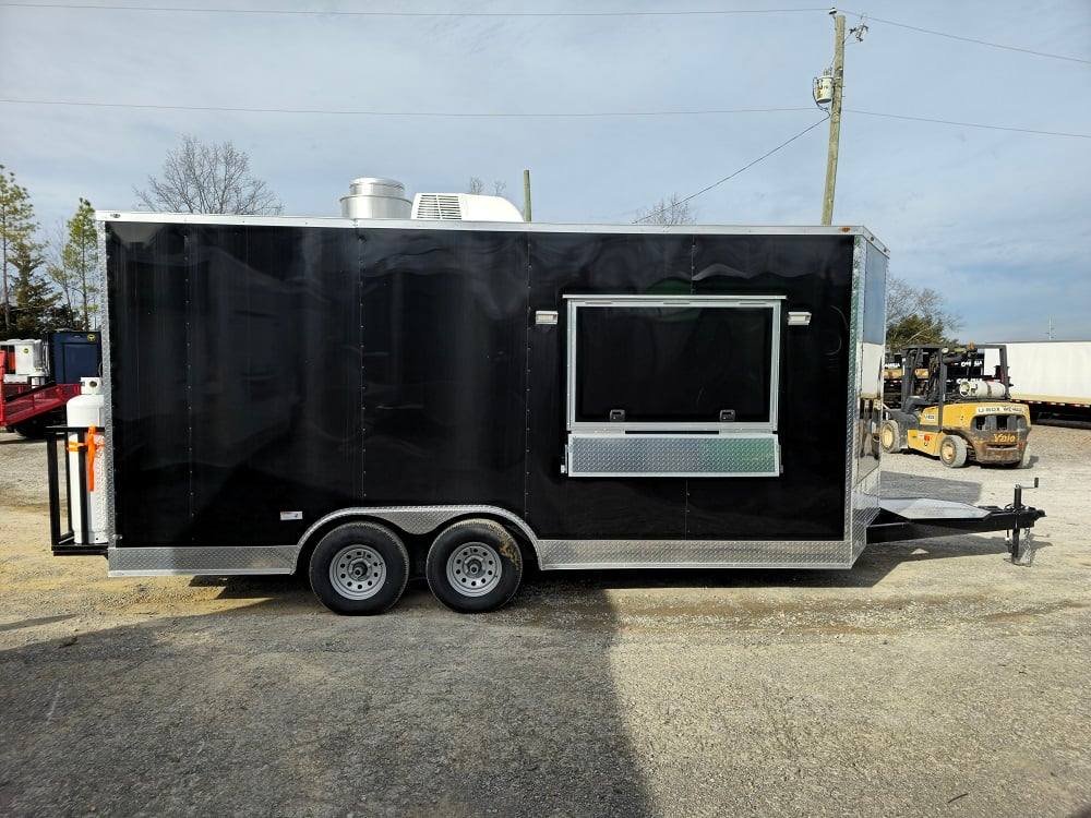 8.5′ X 18′ Elite Black Concession Trailer Food Event Catering — photo 8