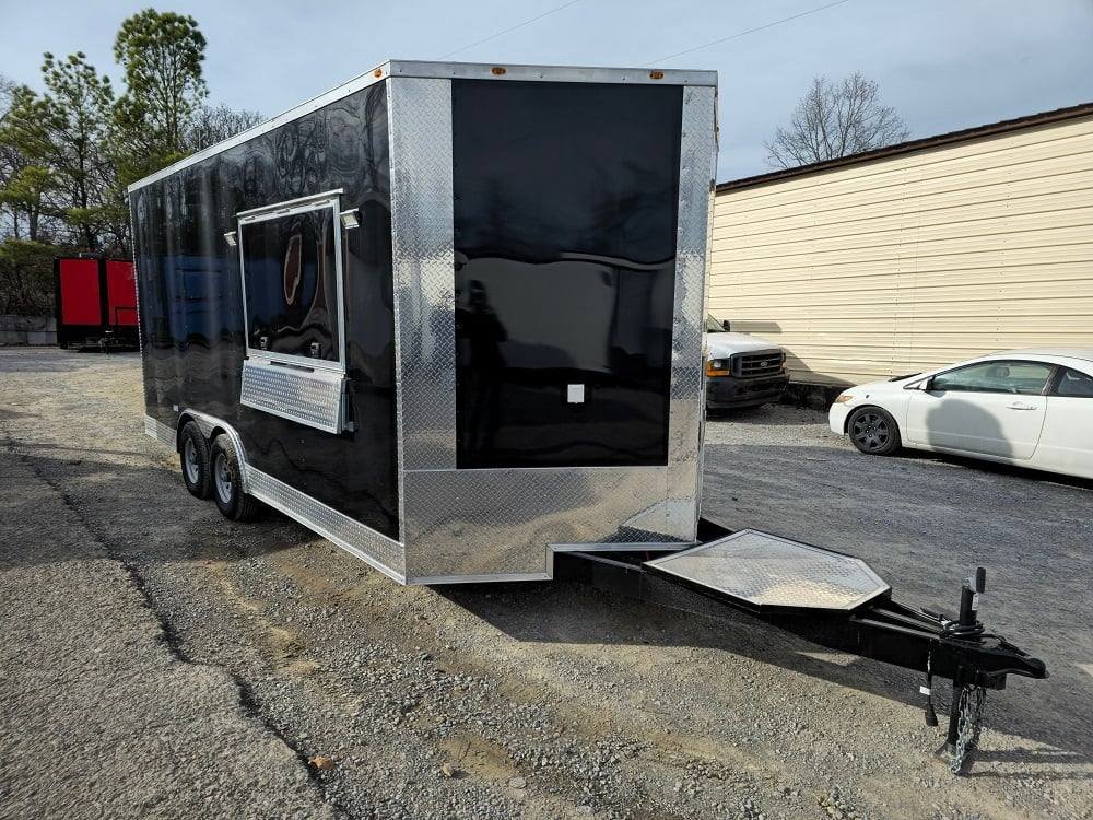 8.5′ X 18′ Elite Black Concession Trailer Food Event Catering — photo 9