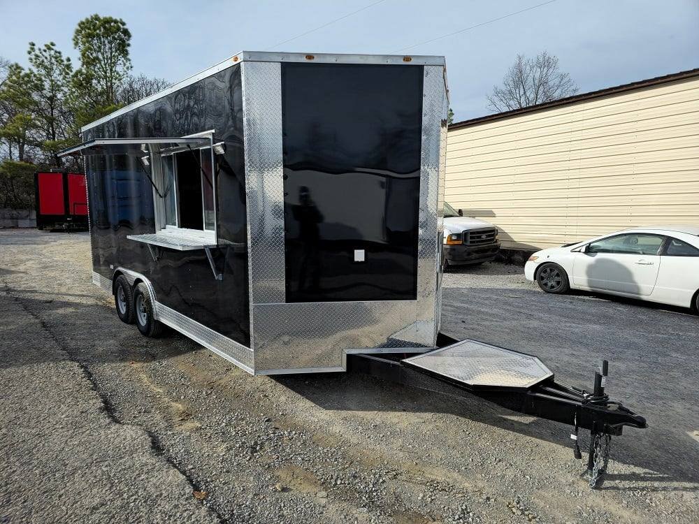 8.5′ X 18′ Elite Black Concession Trailer Food Event Catering — photo 10