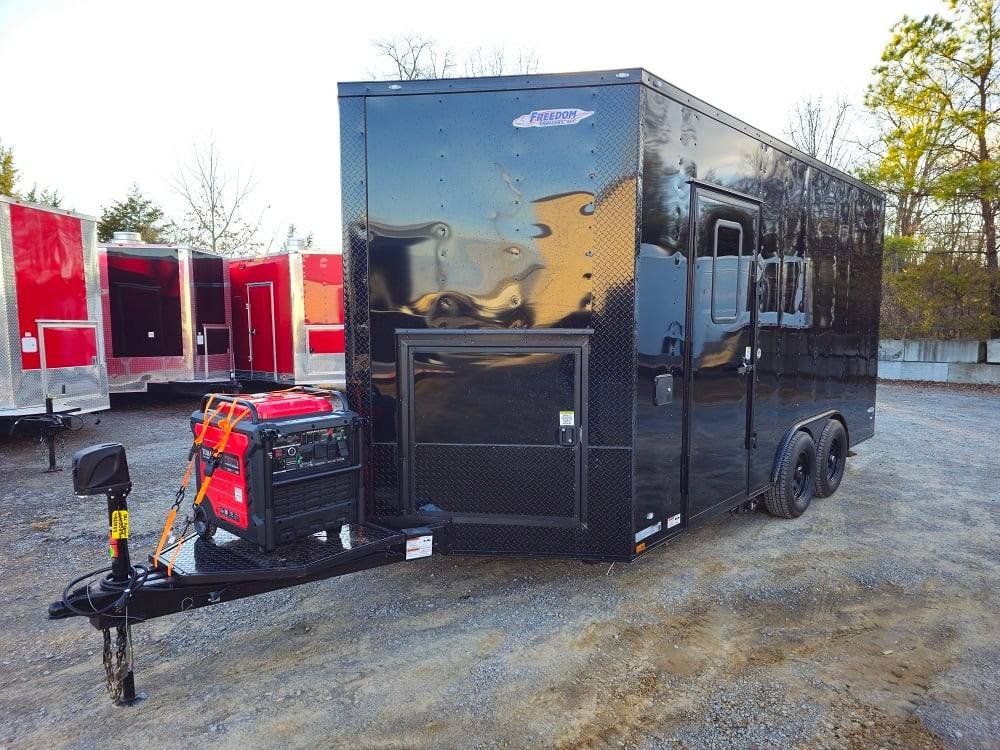 8.5′ X 16′ Black Food Event Catering Concession Trailer — photo 4