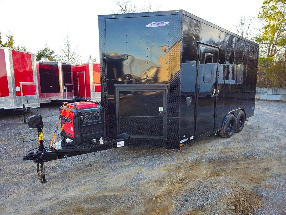 8.5′ X 16′ Black Food Event Catering Concession Trailer — photo 8