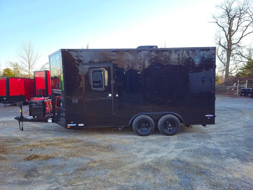 8.5′ X 16′ Black Food Event Catering Concession Trailer — photo 9