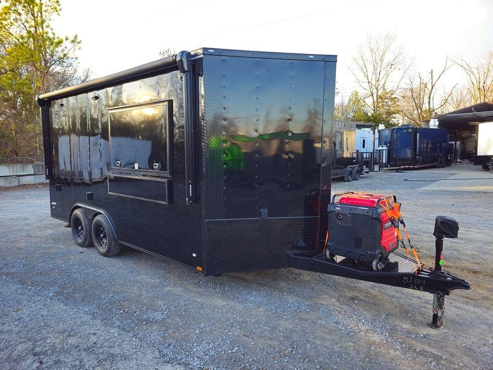8.5′ X 16′ Black Food Event Catering Concession Trailer — photo 15