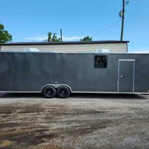 8.5 x 32 Office Trailer charcoal mobile office and cargo unit - view 7