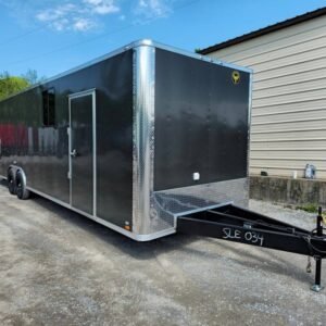 8.5 x 32 Office Trailer charcoal mobile office and cargo unit - view 9