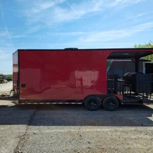 8.5 x 22 Red Smoker Trailer with included 250-gallon patio smoker - view 7