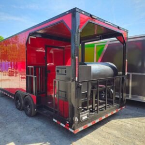 8.5 x 22 Red Smoker Trailer with included 250-gallon patio smoker - view 8