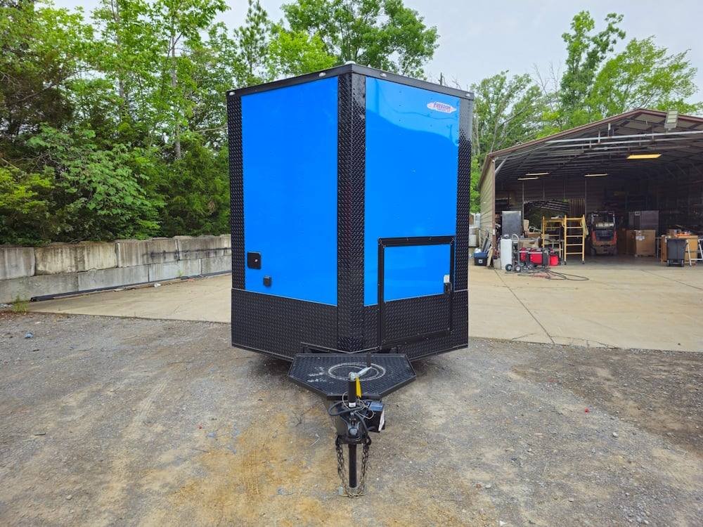 Concession Trailer 8.5′ X 22′ Cobalt Blue BBQ Catering Event — photo 2