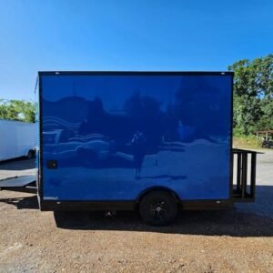 8.5 x 12 cobalt blue trailer with silver trim - view 7