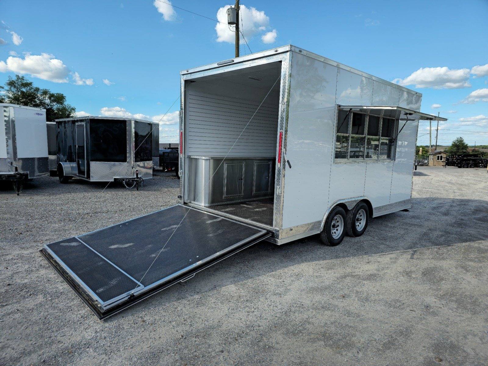Concession Trailer 8.5′ X 16′ White Merchandising Event Catering — photo 13