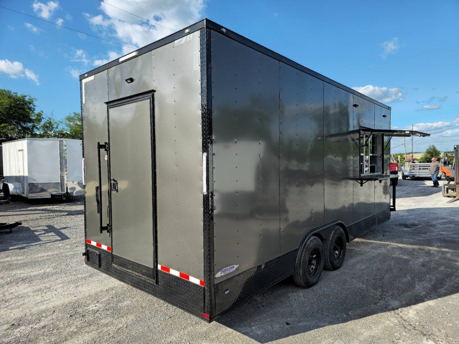 Concession Trailer 8.5′ X 20′ Charcoal Grey Food Event Catering — photo 14