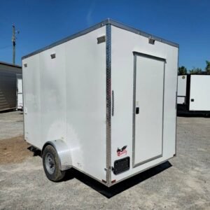 7 x 12 Hot Dog Trailer with stainless prep tables and service window - view 4