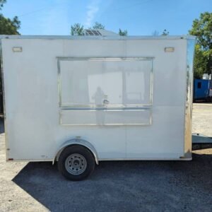 7 x 12 Hot Dog Trailer with stainless prep tables and service window - view 7