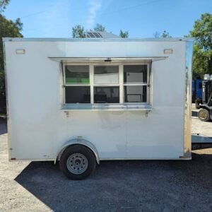 7 x 12 Hot Dog Trailer with stainless prep tables and service window - view 10