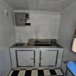 7 x 12 Hot Dog Trailer with stainless prep tables and service window - view 15