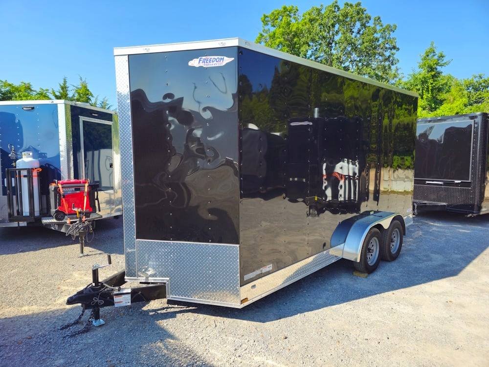 Concession Trailer 7’x16′ Black with serving window — photo 3