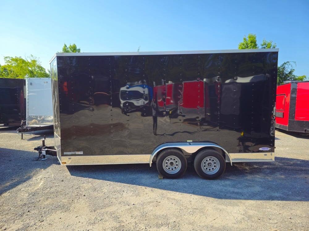 Concession Trailer 7’x16′ Black with serving window — photo 4