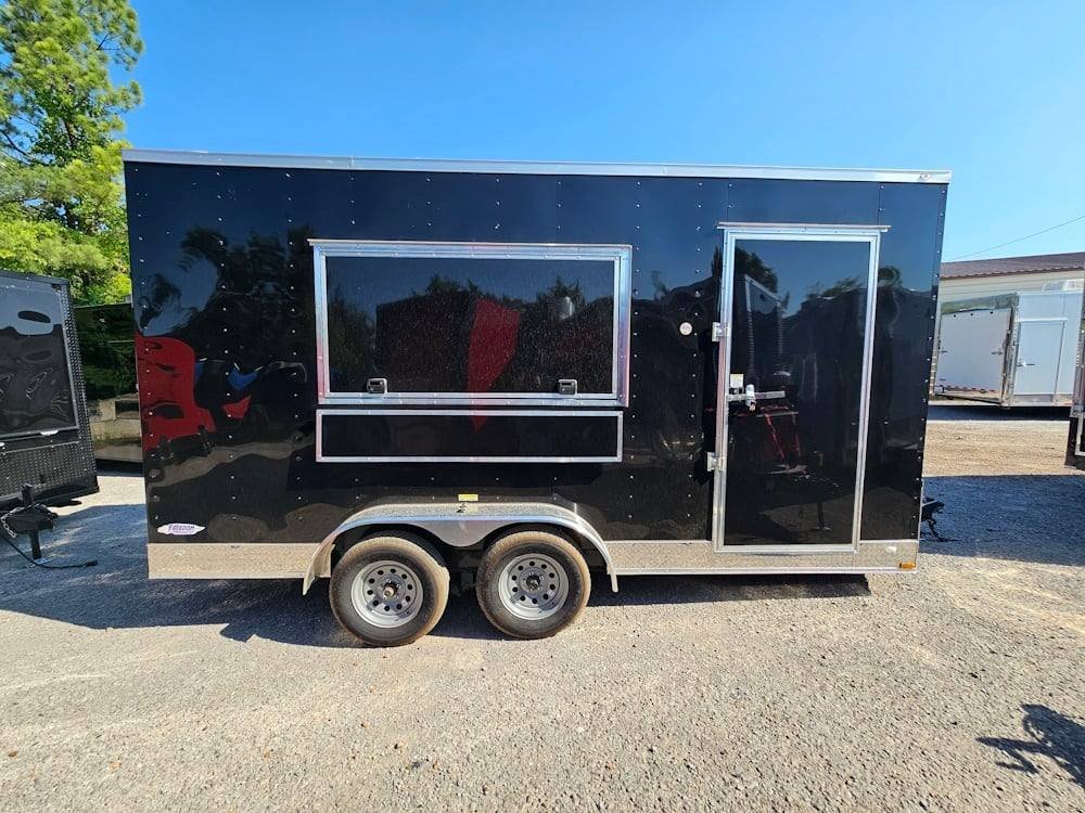 Concession Trailer 7’x16′ Black with serving window — photo 7