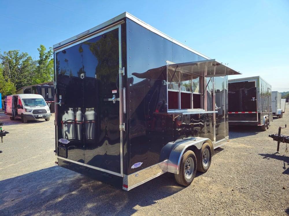 Concession Trailer 7’x16′ Black with serving window — photo 8
