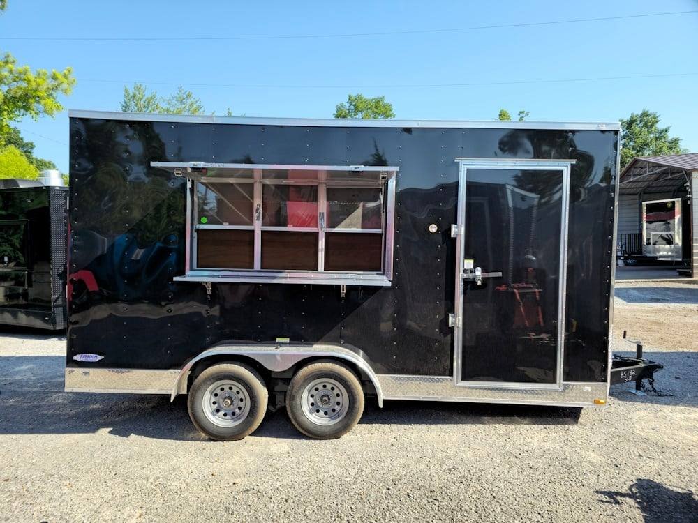 Concession Trailer 7’x16′ Black with serving window — photo 9