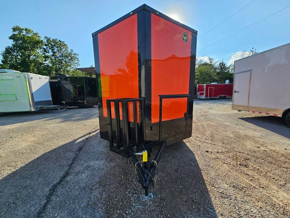 Concession Trailer 8.5′ X 16′ Orange Event Catering Porch — photo 2