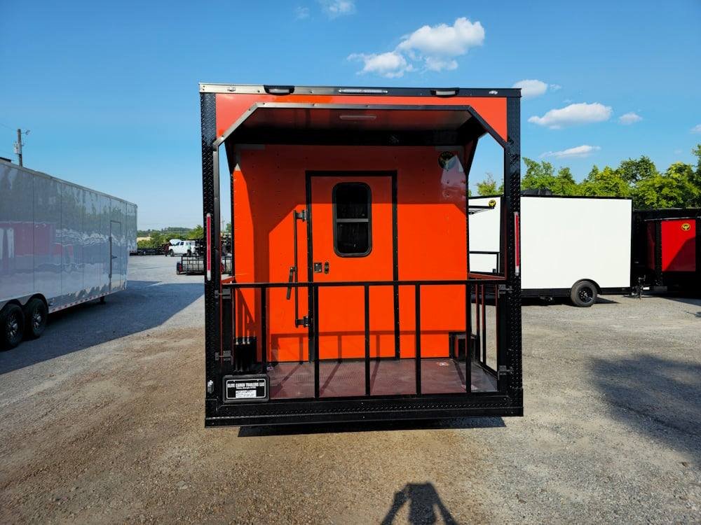 Concession Trailer 8.5′ X 16′ Orange Event Catering Porch — photo 10