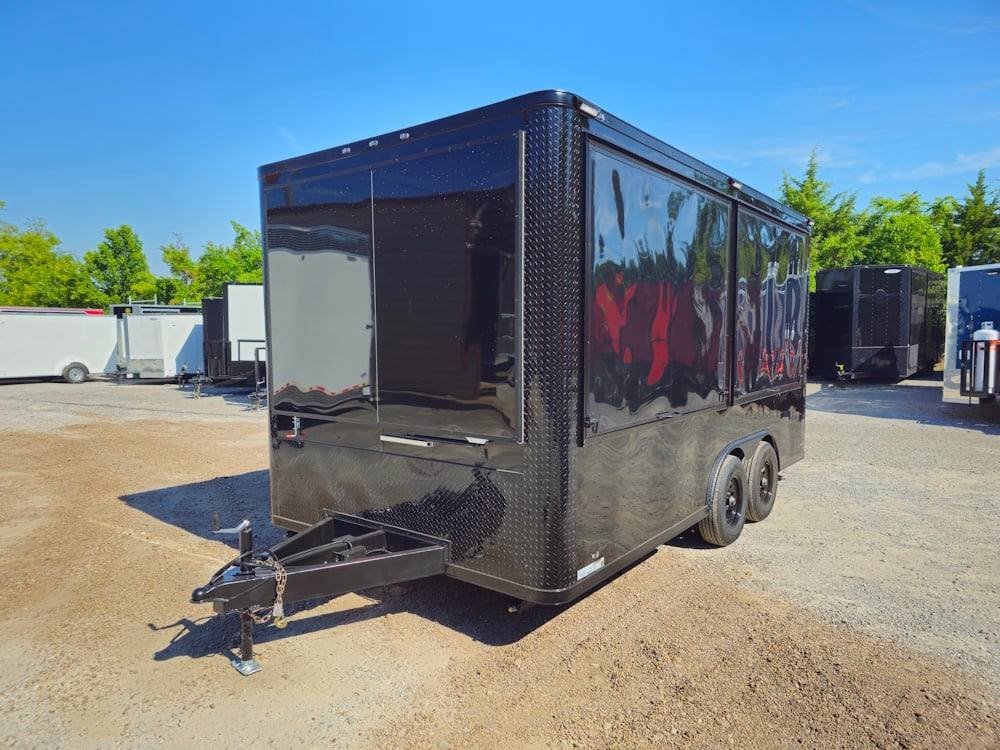 Concession Trailer Black 8.5′ X 16′ Apparel T-shirts Merchandising — photo 3