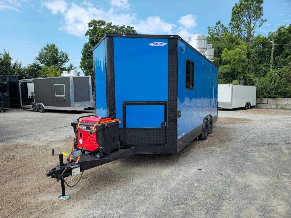 Concession Trailer 8.5′ X 20′ Food Event Catering Cobalt Blue — photo 3