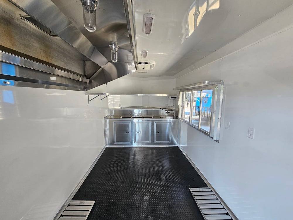 Concession Trailer 8.5′ X 26′ Red W / Blackout BBQ Event Catering — photo 12