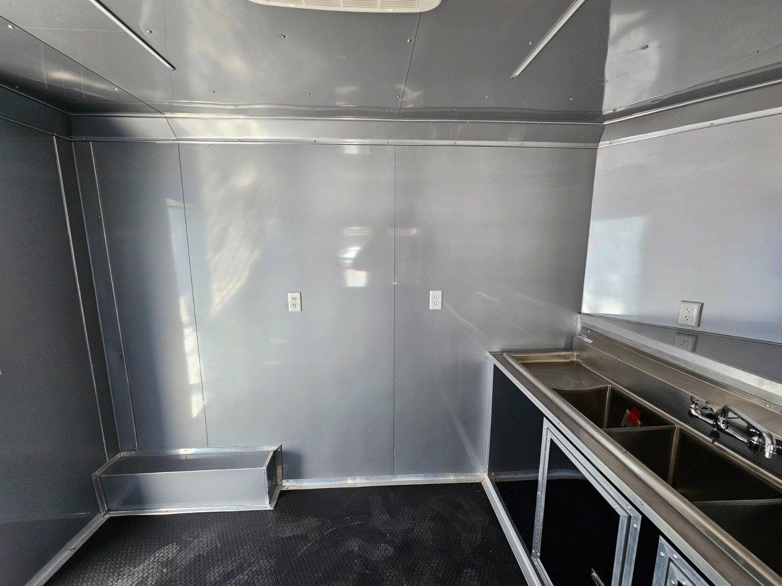 Concession Trailer 8.5′ X 16′ Black Food Event Catering BBQ Porch — photo 14