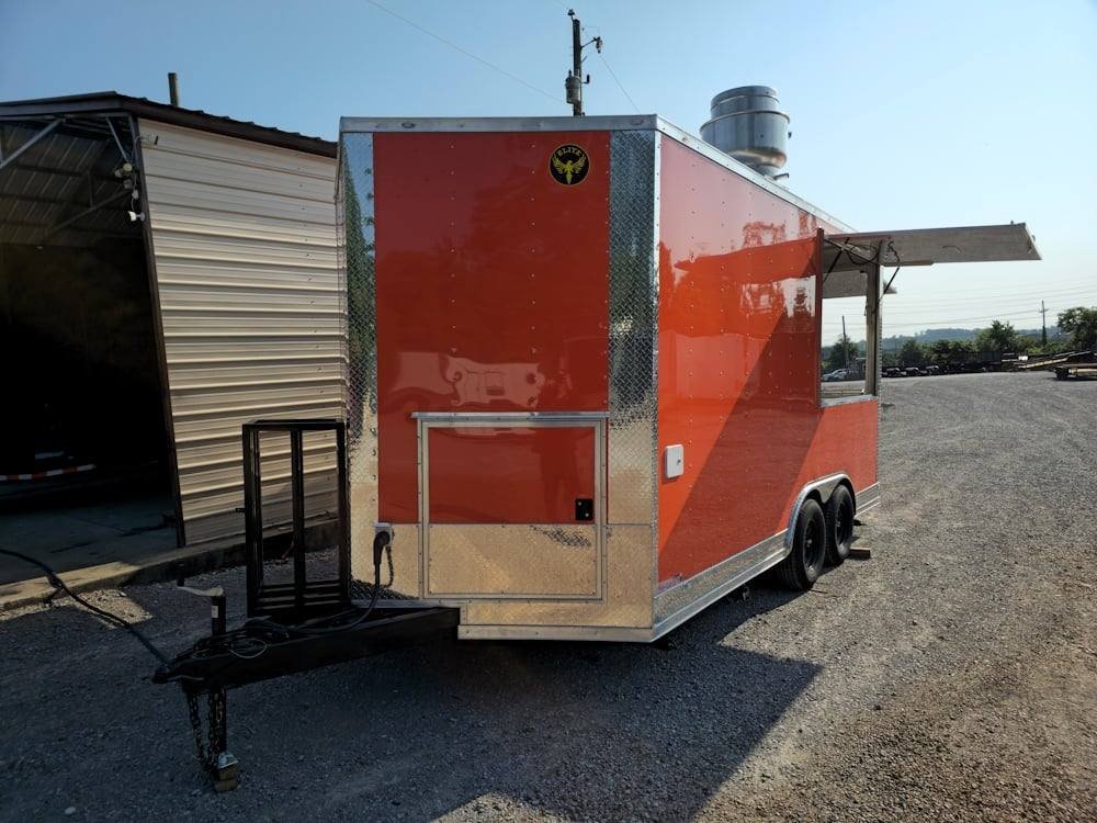 Concession Trailer 8.5′ X 16′ Food Event Catering Orange — photo 3