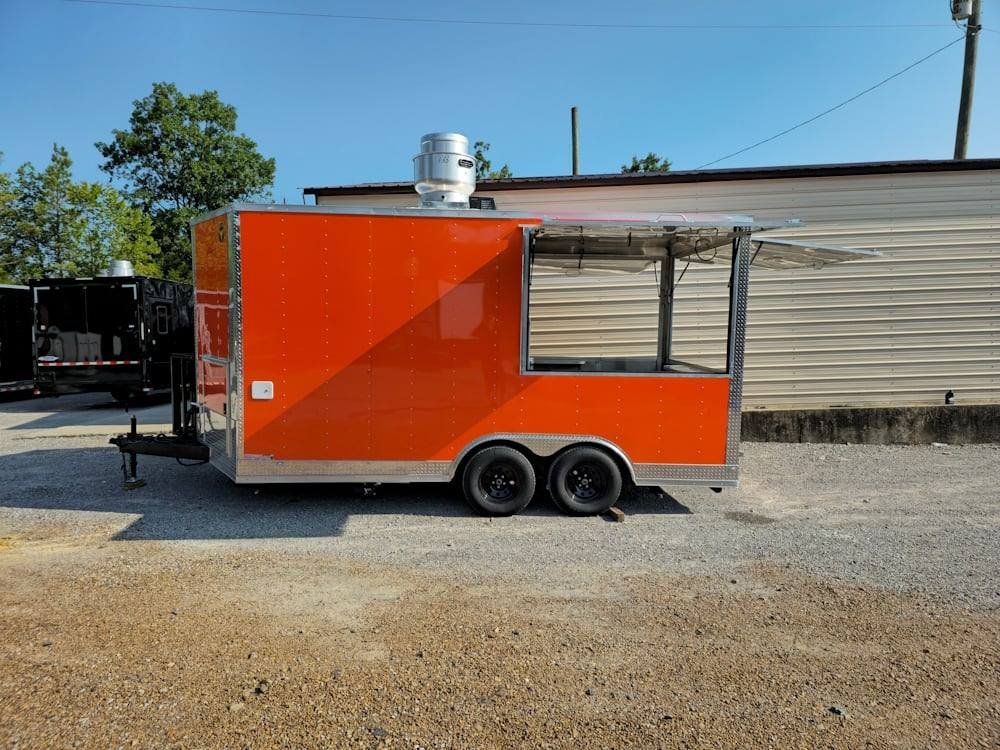 Concession Trailer 8.5′ X 16′ Food Event Catering Orange — photo 7