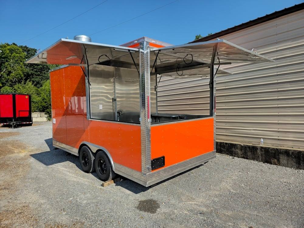 Concession Trailer 8.5′ X 16′ Food Event Catering Orange — photo 8