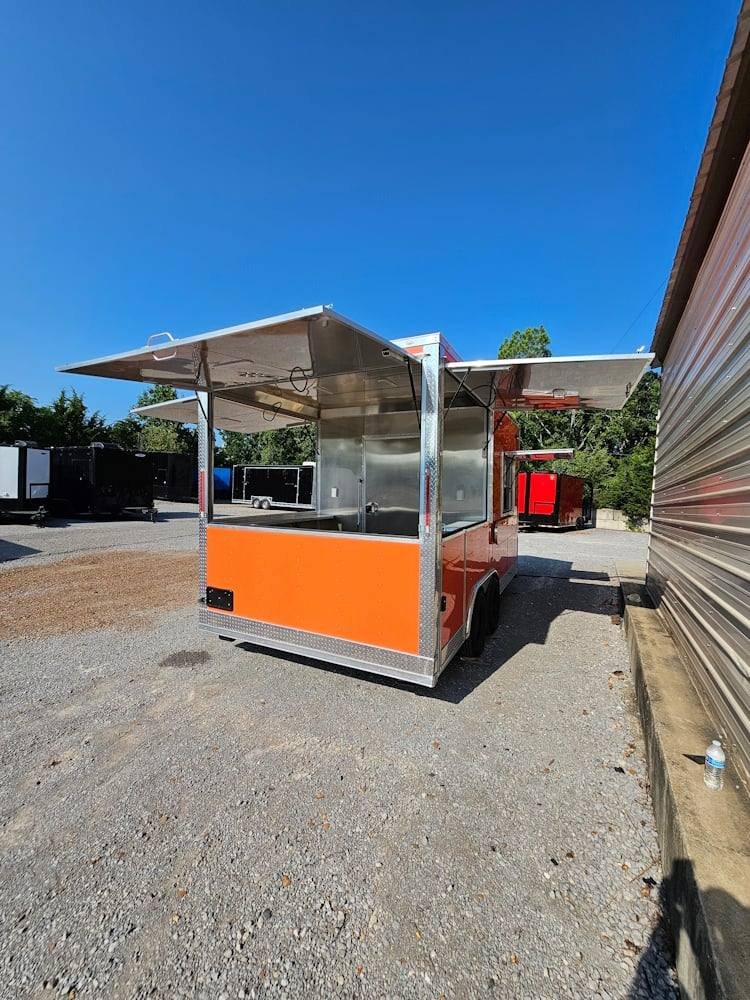 Concession Trailer 8.5′ X 16′ Food Event Catering Orange — photo 10