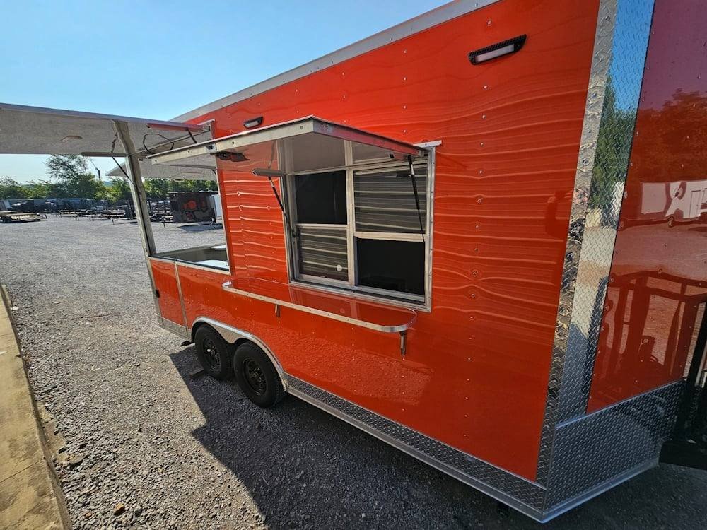 Concession Trailer 8.5′ X 16′ Food Event Catering Orange — photo 12