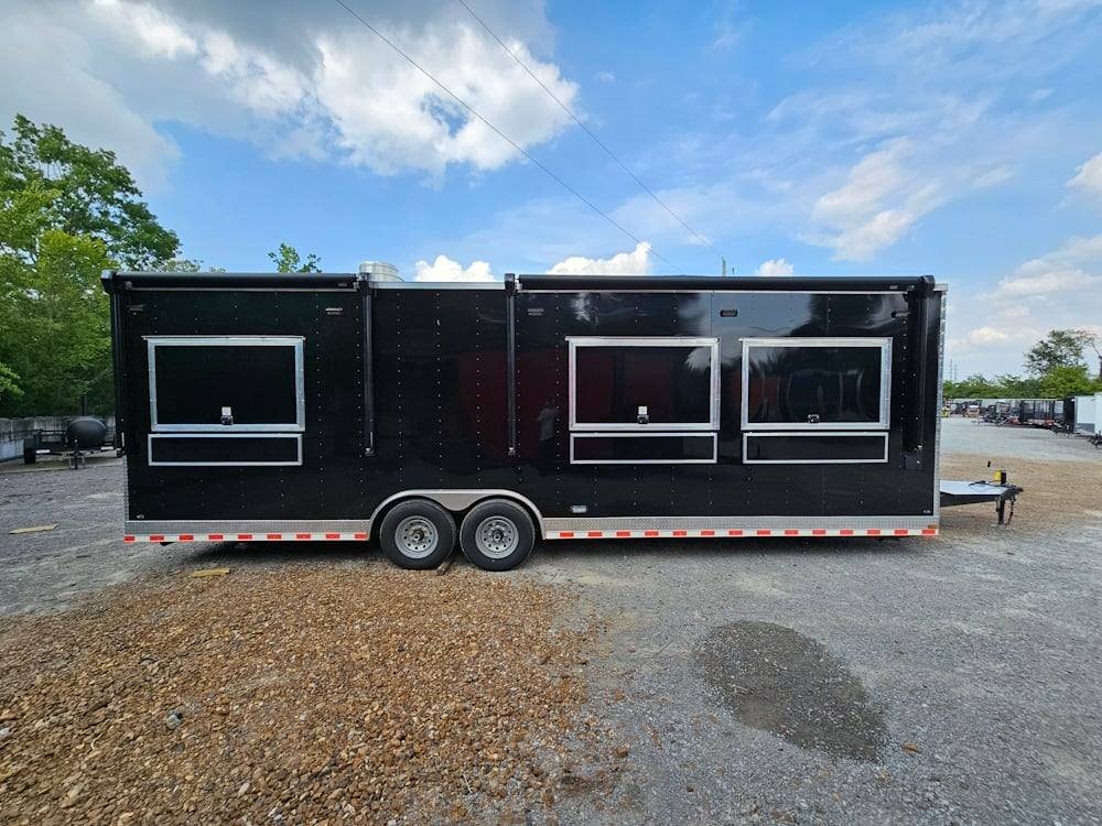 8.5′ X 28′ Black Concession Trailer Food Event Catering — photo 8