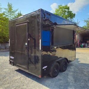 8.5 x 12 marketing concession trailer in black blackout - view 7
