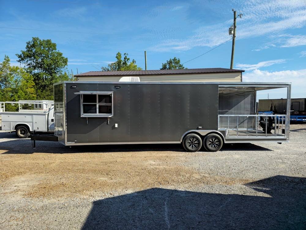 8.5′ X 30′ Charcoal Grey Concession Food Event Catering Trailer — photo 5
