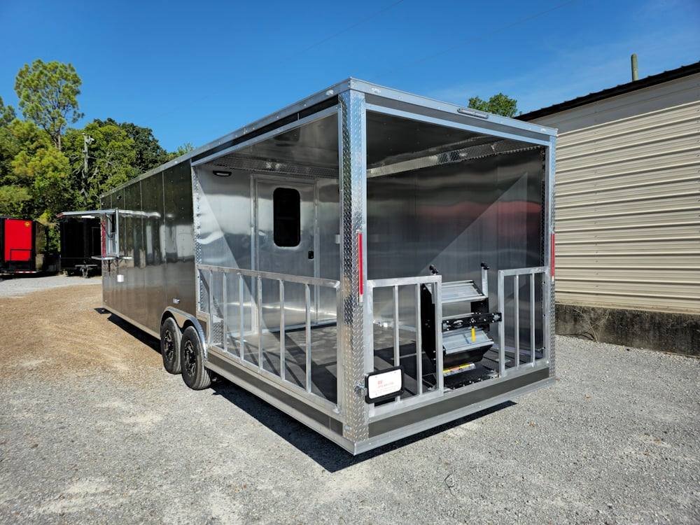 8.5′ X 30′ Charcoal Grey Concession Food Event Catering Trailer — photo 7